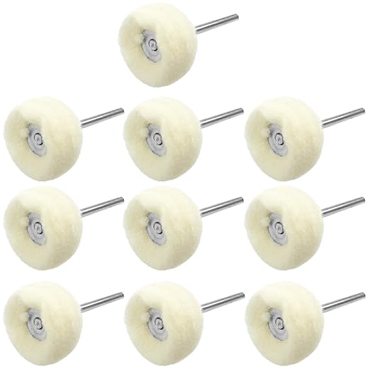 10pcs 1/8inch Cashmere Polishing Buffing Wheel for Dremel Polishing Kit - Polishing Wheel or Silver Polish Wheel - Watch Polishing Kit - Jewelry Buffer Dremel