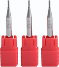 Metric Micrograin Carbide Square End Mill 2 Flute 3 PCS 0.6MM 【≈0.02362 inch】 HRC55° for Milling Alloy Steels Hardened Steel, Metal & More Mill Bits Sets for Professionals & DIYers