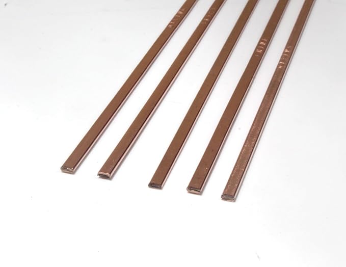 Brazing Rods Phosphor Copper 5% Silver Nitrate Sticks Copper Solder Kit Alloys Flat Industry Welding Rods for Air-conditioners, Refrigerators Pipe Gas and Freezers Storage HVAC(5% Silver Bcup-3)