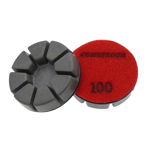 Diamond Floor Polishing Pucks for Terrazzo, Marble, Granite, Concrete Floor, 3 Inch 15mm Resin Bond Hook and Loop Polishing Pad, 100#, 3PCS