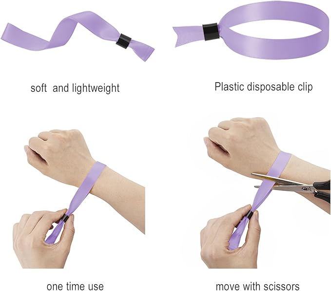 100 Pack Wrist Bands|Berry Wristbands for Events|Wristbands for Concerts Festival Admission Party|13.78” x 0.59”