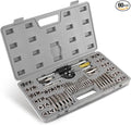 Orion Motor Tech 60 PCS Tap and Die Set Metric and Standard Sizes Included Tap Die Kit Metric and SAE for Threading and Rethreading Internal and External Threads