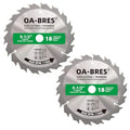 5-1/2 Inch 18 Tooth ATB Fast Cutting and Trimming Saw Blade, Cordless Trim Saw Blade with 5/8-Inch Arbor (1/2-Inch and 10-mm Reducer Bushings Include) - 2 Pack