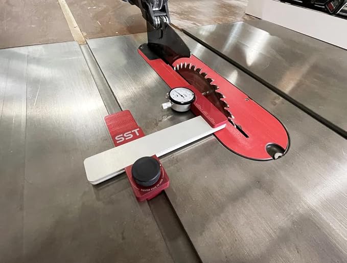 SST - Saw Gauge Calibrator - For Calibrating Saw Blades, Fences, & Jigs - Precise & Accurate Alignment - ½ in. Dial Indicator