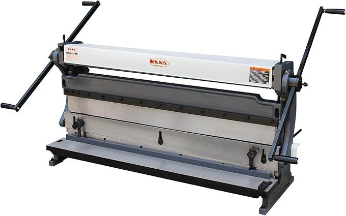 KAKA Industrial Sheet Metal Brake 40 inch 3-in-1, Shear and Slip Roll Combo | 20-Gauge Heavy Duty Bending Machine with Back Gauge and Segment Fingers for Metal Fabrication