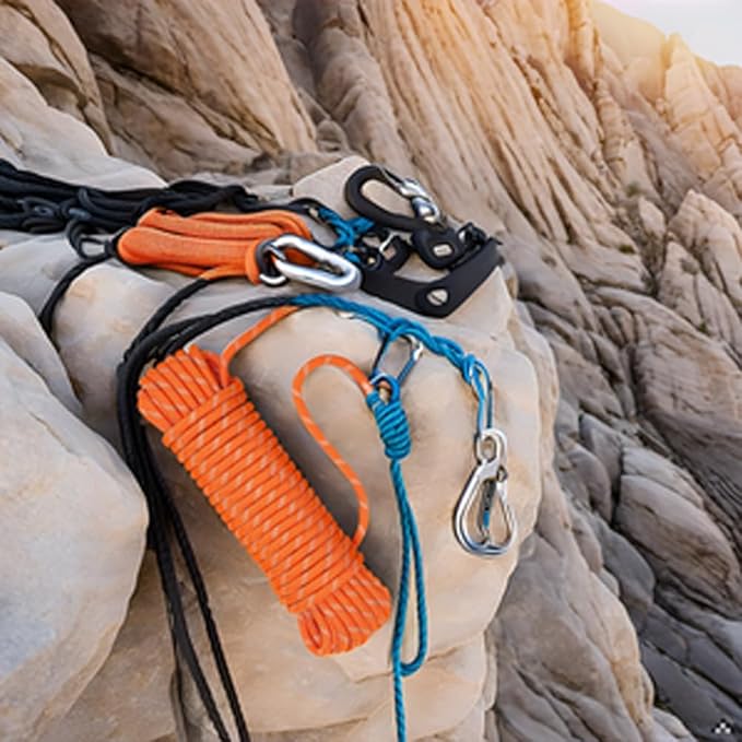 Multi-Purpose Climbing Rope - 8/10/12mm x 5/10/20/30m, Ideal for Rappelling, Boating, Tree Swing, and Sailing