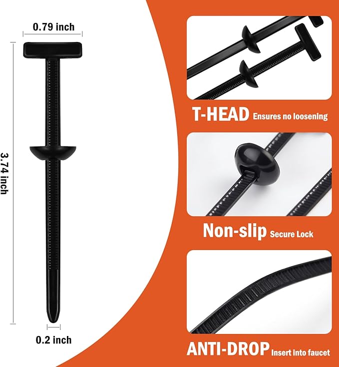 120 PCS Nylon Universal Cable Tie Buckle, Heavy Duty Self-Locking Zip Ties Holder with Pin & Button Design, UV Resistant Zipties for Car Daily Auto Fixing, Car nylon Zip Ties.