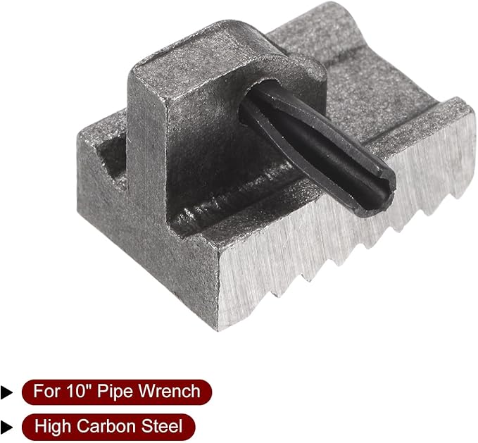 HARFINGTON Pipe Wrench Heel Jaw with Pin Assembly 10" Wrench Replacement Carbon Steel for 10" Adjustable Wrench