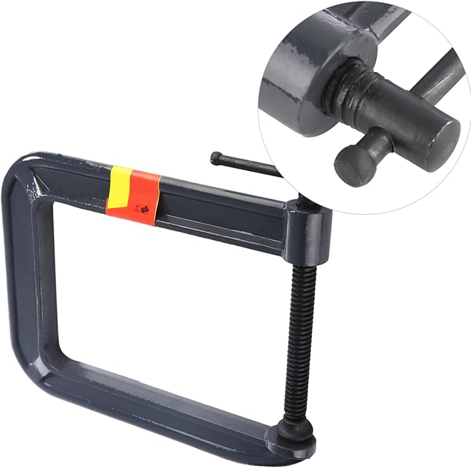Deep Throat C Clamp, Clamping Thickness 100mm*Depth 185mm Heavy Duty Deep Throat U Clamp, G Type Clamping Device for Various Manufacturing Fields