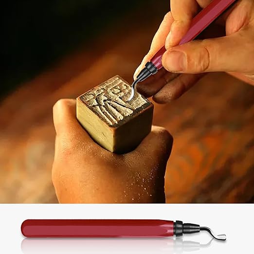 Metal Deburring Tool, Burr Remover Hand Tool for for Metal, Resin, Plastics, 3D Printing Burr Removal Tool TS/XBD-03 (Red)