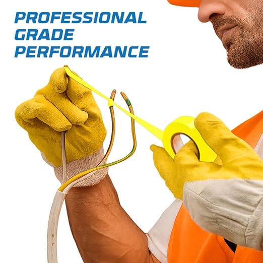 OHLECTRIC Professional Grade Vinyl Electrical Tape (20 Pack) Yellow - 7 Mil Thick Flame-Retardant, Heat & Weather Resistant 3/4 Inch x 60 Feet | Ideal for Contractors & Electricians