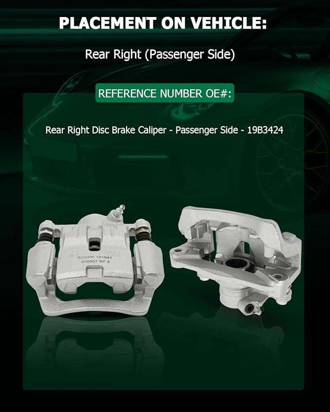 SCITOO 19B3424 Rear Right Disc Brake Caliper Assembly w/Bracket For Subaru For Impreza 2008-2014,For Subaru For WRX 2012-2018