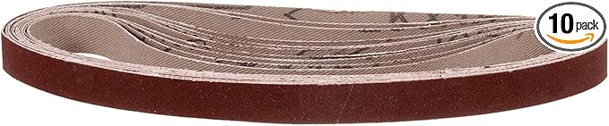 1/2 x 18 Inch Sanding Belt, 10 Pcs 320 Grit Knife Sharpener Belts Work Sharpening for Belt Sander Knife Carving Tool Metal Working
