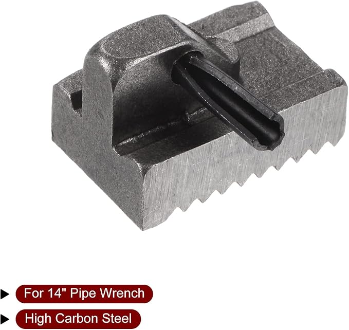 HARFINGTON Pipe Wrench Heel Jaw with Pin Assembly 14" Wrench Replacement High Carbon Steel