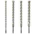 SDS Plus Drill Bits – 4pcs 12 Inch Concrete Masonry SDS Plus Drill Bit Set - Carbide Tipped - Rotary Hammer Drill Bits for Brick, Stone, Concrete (5/8” x 12”, 3/4” x 12”, 7/8” x 12”, 1” x 12”)