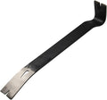 KSEIBI 285150 Hand Wonder Crow Bar Tool, Steel Nail Puller Paint Lid Lifter Trim Small Flat Pry Bar 15" inch for Prying, Scraping, Lifting, Pulling, Utility Claw Wonderbar