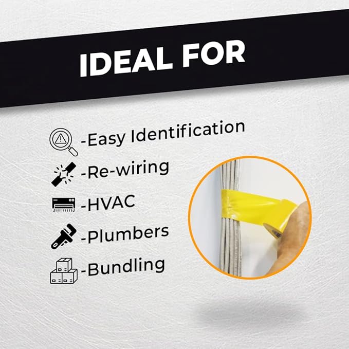 WOD ETC766 Professional Grade General Purpose Gray Electrical Tape UL/CSA Listed core. Vinyl Rubber Adhesive Electrical Tape: 1 inch X 66 ft - Use at No More Than 600V & 176F (Pack of 10)