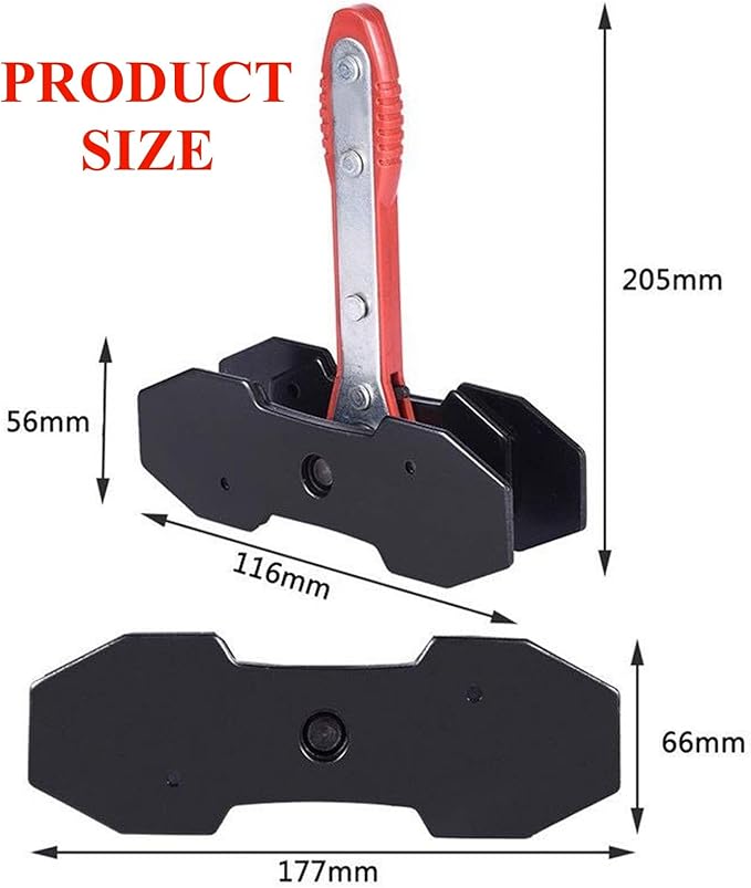 Brake Caliper Press, Caliper Piston Spreader, Brake Tools,Brake Caliper Piston, Brake Caliper Press Ratchet with 2 Extra pcs Steel Plates, Red