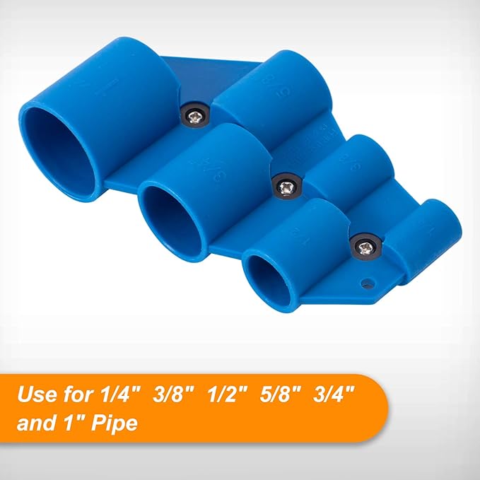 SUNGATOR Deburring Pipe and Depth Gauge Tool with Disconnect Clip Kit, Chamfering Removal Tool for 1/2", 3/4" and 1" PEX, Copper, CPVC Pipe