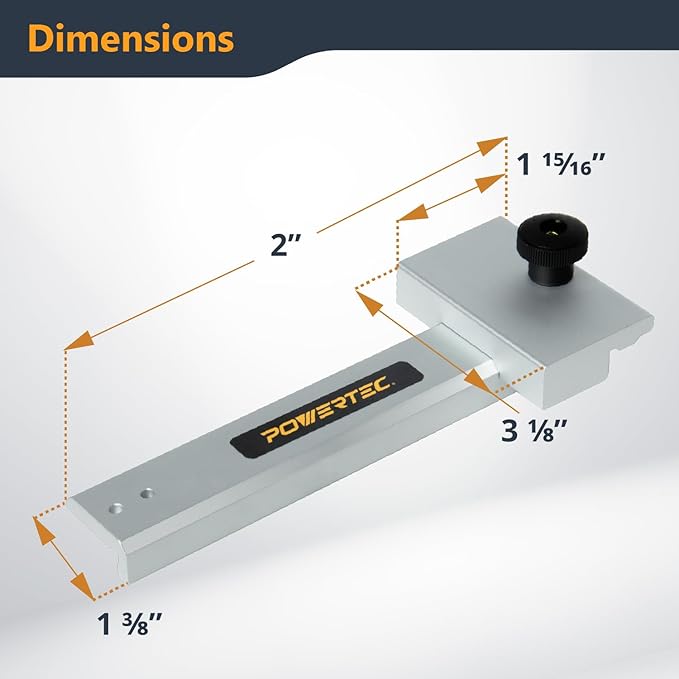 POWERTEC Track Saw Guide Rail Square, 90° Right Angle Guide Rail Protractor, Adjustable Square Guide Compatible with Festool,Makita,Milwaukee, Ridgid,Kreg (71962)