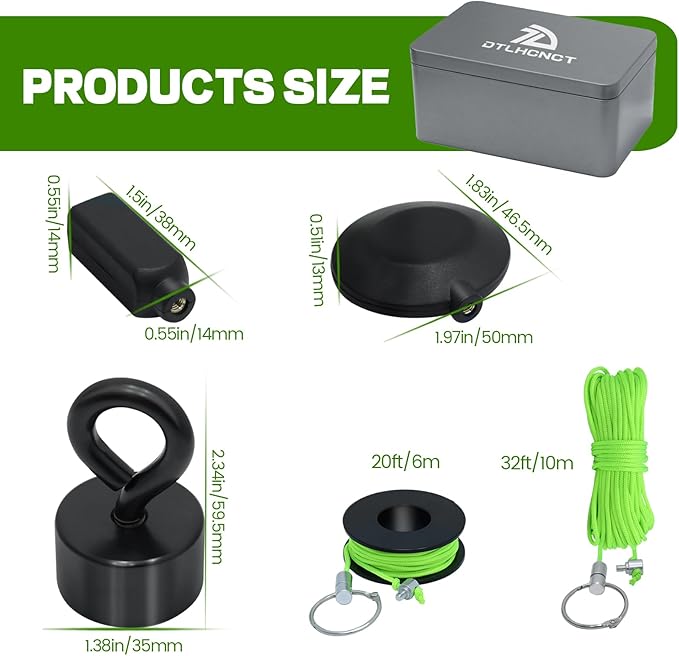 Magnetic Wire Puller Kit - Wiremag Fish Tape with Magnet for Running Wires & Cables Behind Walls Indoor/Outdoor