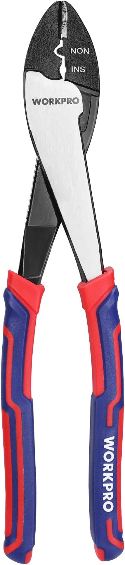 WORKPRO 9.5" Wire Cutter/Crimper, Wire Crimping/Cutting Tool for 10-22 AWG Terminals and Connectors, Designed for Insulated and Non-Insulated Connections