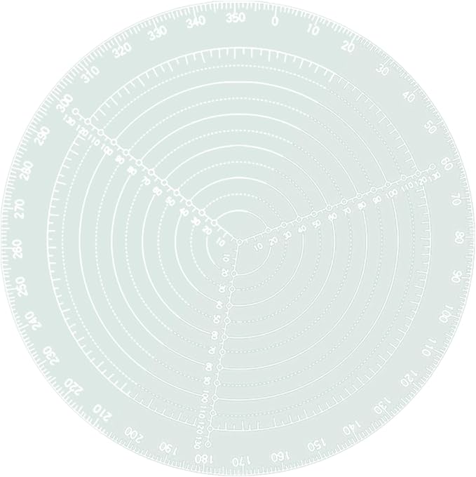 300 mm/11.8 Inch Round Center Finder Compass for Drawing Circles Lathe Work and Woodturners Acrylic Drawing Circles Diameter