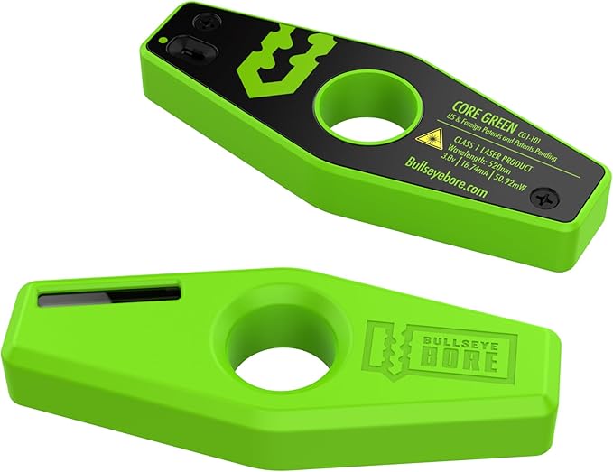 BullseyeBore Core CG1-101 Drill Guide for Straight Holes - Magnetic Drill Attachment with High Vis Green Laser for Visual Worksurface Alignment - Compatible with Common & Specialty Bits from 2” to 8”
