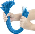 XINGO Blue 24 Inch Zip Ties Heavy Duty 100 Pack, 200 LBS Ultra Strong Plastic Wire Ties, Large Cable Ties Extra Long Tie Wraps, Indoor and Outdoor UV Resistant