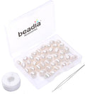 Natural Pearl Beads Rice 7-8mm White Freshwater Cultured Loose Gemstone Beads for DIY Jewelry Making 13.8''/Strand HQ