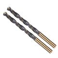 Drill Bit, 6.5mm Cutting Diameter, 4341 HSS Gold and Black 118° Cutting Angle Number Jobber Bits - (Applications: for Drilling Soft Metal Plastic Wood), 2-Pieces