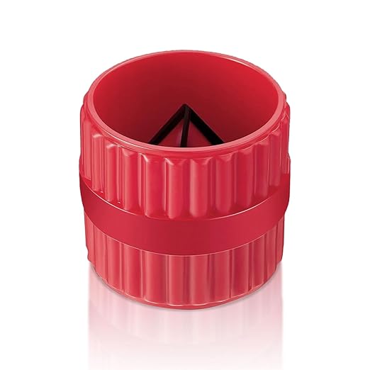 Pipe and Tubing Reamer Inner-Outer Copper Reamer Pipe Deburring Tool Alloy Steel Tubing Chamfer Tool for PVC/Ppr/Copper/Brass/Aluminum Tubes (Red)