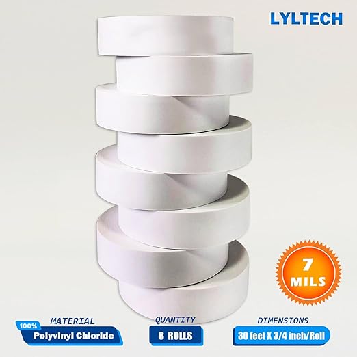 White Electrical Tape 8Rolls, 7mils x 3/4 in x 30 ft, Flame Retardant,Waterproof,Strong Adhesive, Durable, Easy-Wrap,High Temp Electrical Tape Electric Super Vinyl