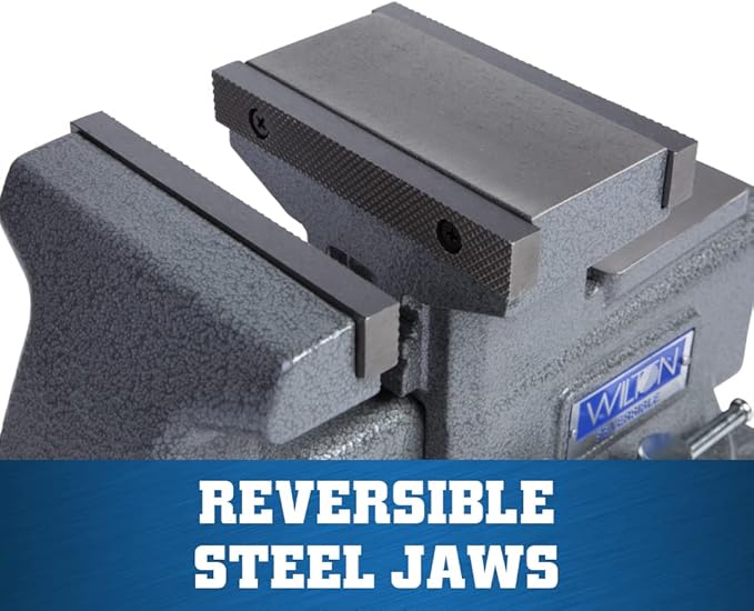 Wilton Reversible Bench Vise, 5-1/2" Jaw Width, 6-3/4" & 10-3/4" Jaw Opening, 3-3/4" Throat (Model 4550R)