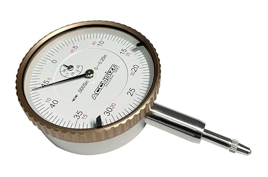 Accusize Industrial Tools Agd2 Style 0-1/4'' by 0.0005'' Dial Indicator with Lug Back, P900-S098
