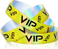 Teling 500 Pack VIP Plastic Wristbands Bracelets Party for Events VIP Custom Wristbands Plastic Bracelets Tear proof Waterproof Wrist Bands Arm Bands for Events Concerts