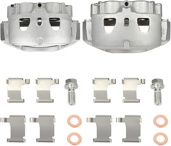 SCITOO Front Brake Calipers With Bracket 18B5303 18B5302 Compatible For Chevy Silverado 2500 HD/Silverado 3500 HD, For Chevy Suburban 3500 HD 16-17, For GMC Sierra 2500 HD/Sierra 3500 HD 11-17