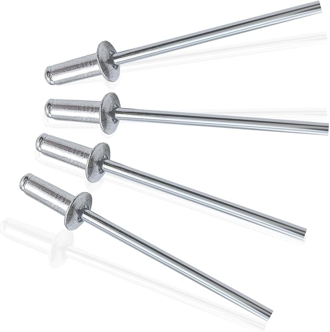 160pcs Silver 5/32" x 5/16" Aluminum Blind Rivets, 4 x 8mm Pop Rivets,Aluminum Grip and Steel Mandrel
