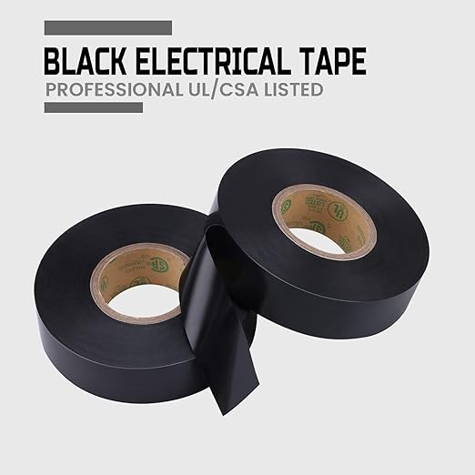 Lichamp 15-Pack Black Electrical Tape Waterproof, 3/4 in x 66ft, Industrial Grade UL/CSA Listed High Temp Electrical Tape Electric Super Vinyl