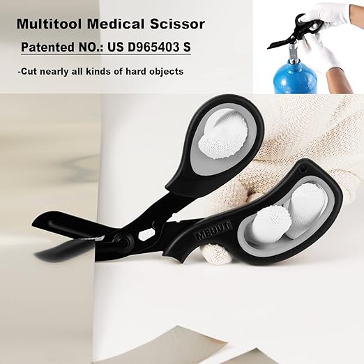 MEUUT 2 Pack Trauma Shears Patented Bandage Scissors - Medical Supplies with 8 inch Heavy Duty Medical Scissors for EMT Workers Nurses