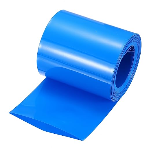 MECCANIXITY Battery Wrap PVC Heat Shrink Tubing 55mm Dia 85mm Flat 33 Feet(10meters) Blue Good Insulation for Battery Pack