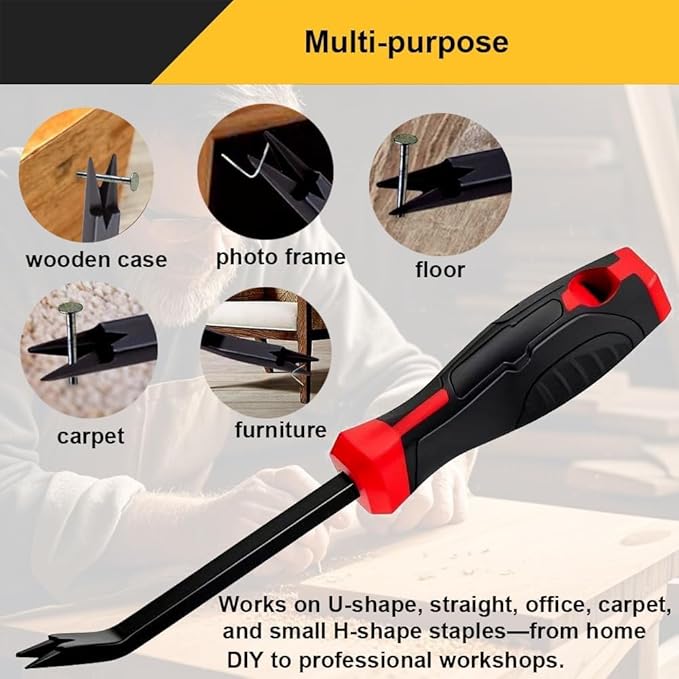 Upholstery Staple Remover | Heavy Duty Staple Remover Tool, Professional Tack Puller Set, Nail Puller for Quickly and Easily Extract all Kinds of Nails