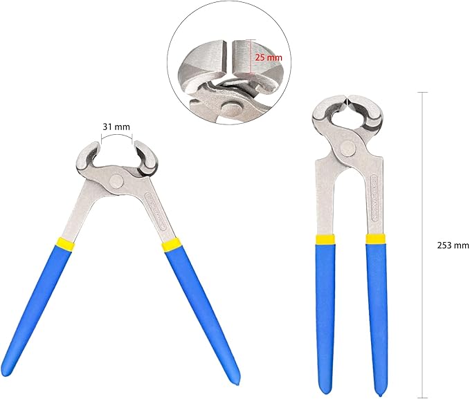 Nail Puller Plier, Nail Remover, Cutting Plier, Carpenter Tool, Staple Remover Tool, Nail Puller Tool, Nail Plier, Cat Paw, End Cutting Nippers, Wire Cutting Tool (10‘’)