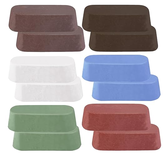 12 Pcs Metal Buffing Polishing Compound for Buffing Wheel, Buffing Wheel Compound, Grit Corresponds to The Color from Coarse to Fine for Stainless Steel, Jewelry, Aluminum Polishing Compound