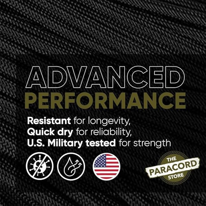 The Paracord Store | Type III 550 Paracord - 50 FT Hank, Rose Pink | Heavy Duty 7 Strand Tactical Paracord - USA Made Nylon Outdoor Parachute Cord for Camping, Fishing & More - Survival Cord