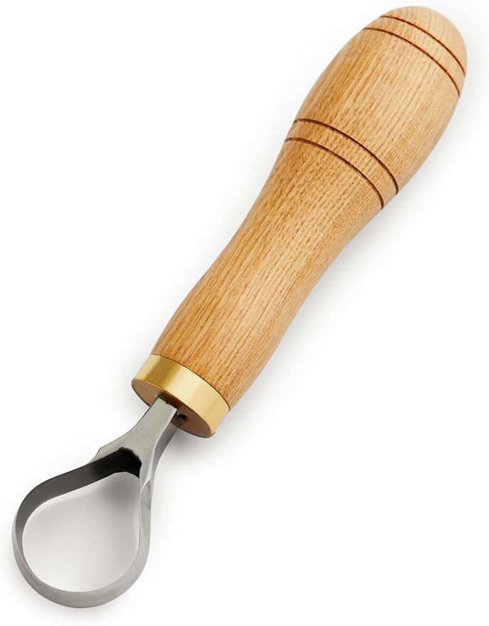 Wood Carving Scorp Knife. Round Carving Tool for Spoons, Bowls and Cups. Wood Carvers Rounded Hook Knife Spoon carving knife. (1'inch full scorp)