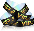 Teling 500 Pack VIP Plastic Wristbands Bracelets Party for Events VIP Custom Wristbands Plastic Bracelets Tear proof Waterproof Wrist Bands Arm Bands for Events Concerts