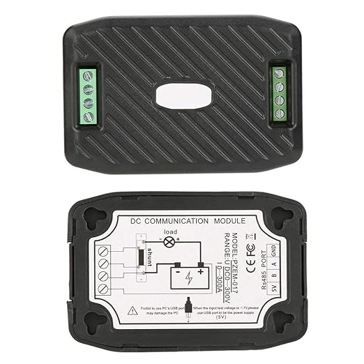 Oumefar DC Voltage Current Power Energy Consumption Meter Communication Module High Precision Power Analyzer with Voltage Measuring Range 0.05-300V (PZEM-017+100A+USB)