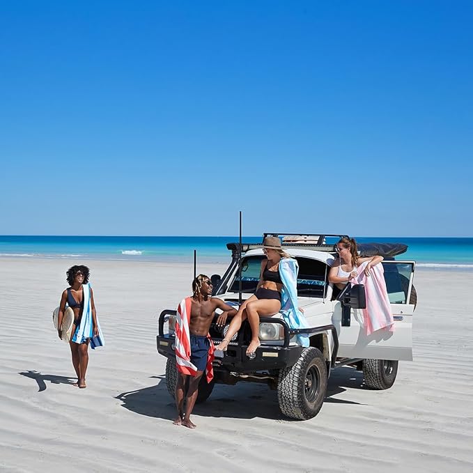 Dock & Bay Beach Towel - Quick Dry, Sand Free - Compact, Lightweight - 100% Recycled - Includes Bag - Set of 6 - Best of The Best, Large (160x90cm, 63x35)