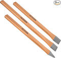 ASR Outdoor 3pc Heavy Duty Cold Steel Chisel Set Geology Tools Rock Hounding Equipment Archeology Paleontology